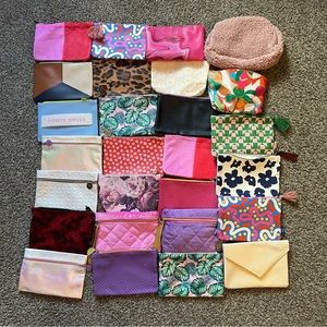 Huge Ipsy makeup bag lot includes 27 makeup bags